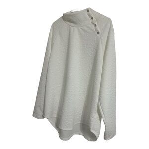 Womens Like Love White Textured Long Sleeve Top
Size 3X